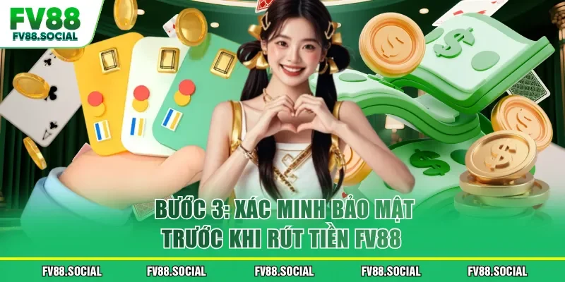 Bước 3: Xác minh bảo mật trước khi rút tiền FV88